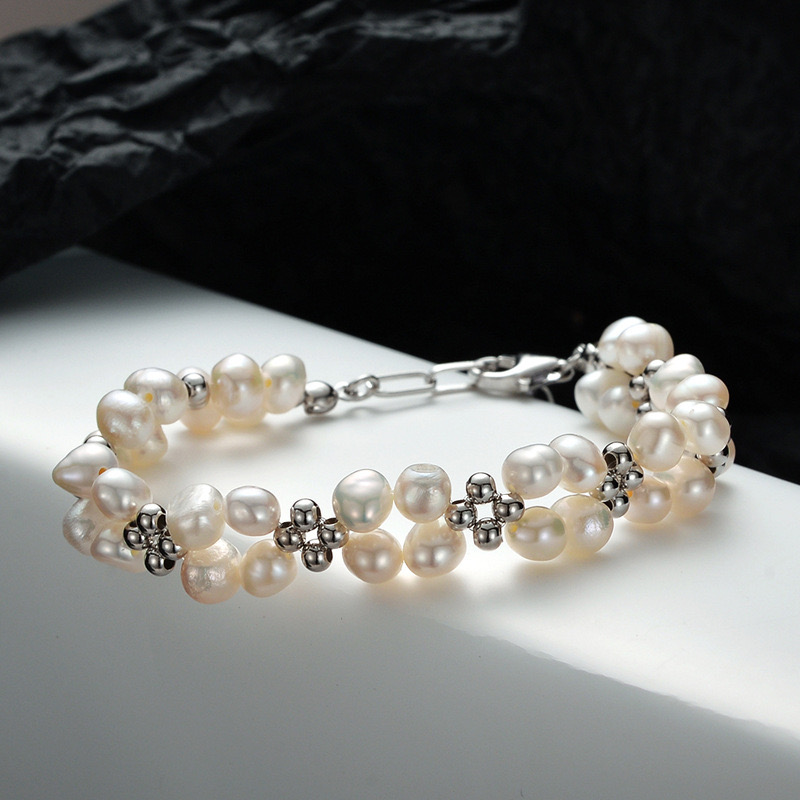 Korean style special shaped baroque pearl bracelet