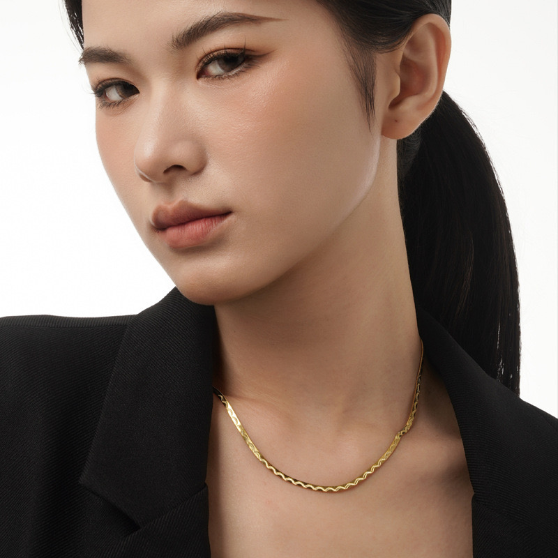 European style wave blade necklace BH24111101