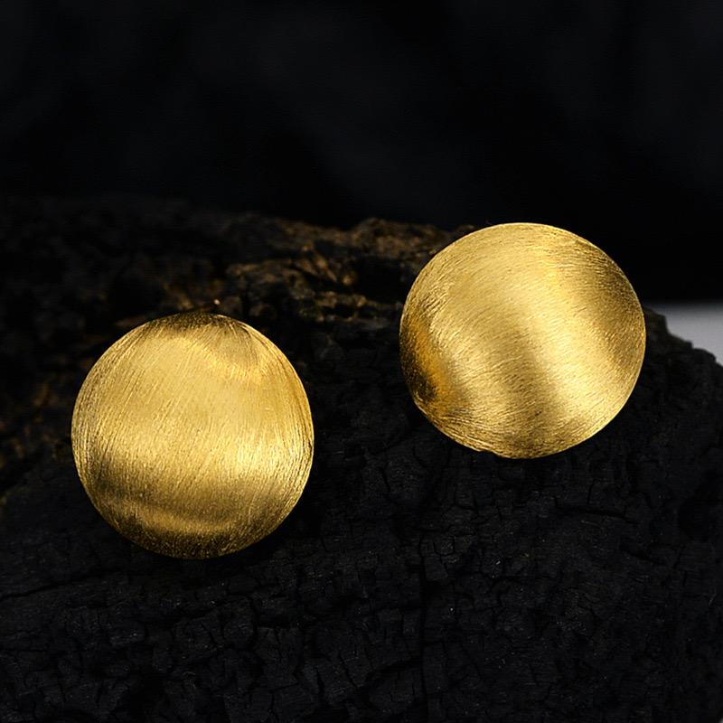 European style small ball brushed earrings KF24110401