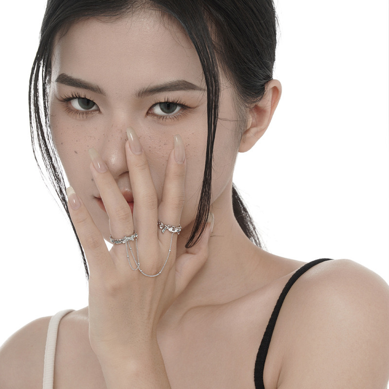 Ice Lake Series Chain Double Ring FL24110704