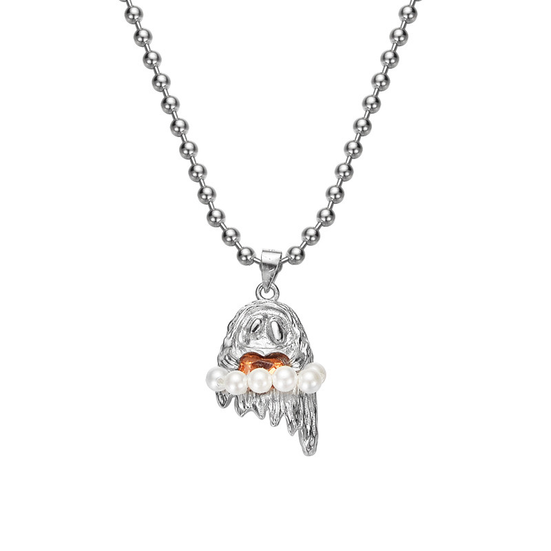 Light luxury love ghost pearl silver necklace AL24111603