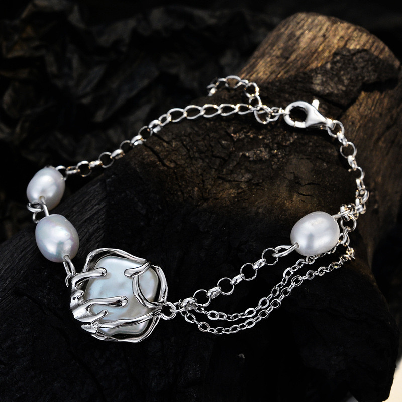 Light Luxury Romantic Baroque Pearl Bracelet VU12311208