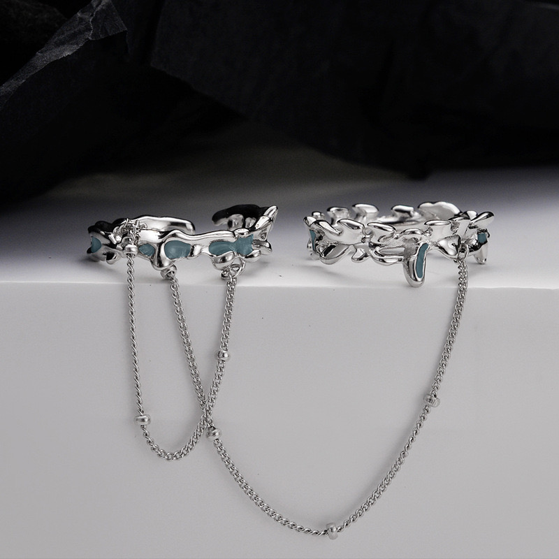 Ice Lake Series Chain Double Ring FL24110704