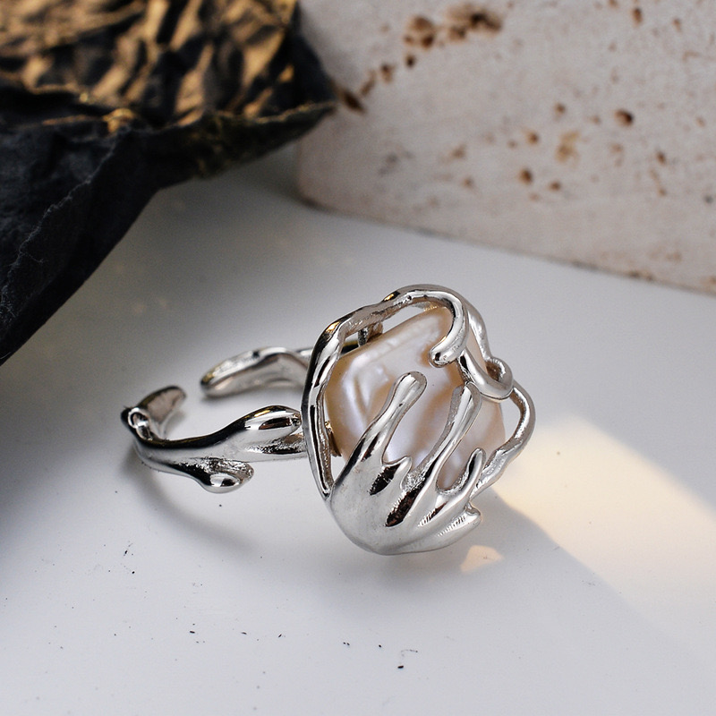 French Baroque Pearl Ring