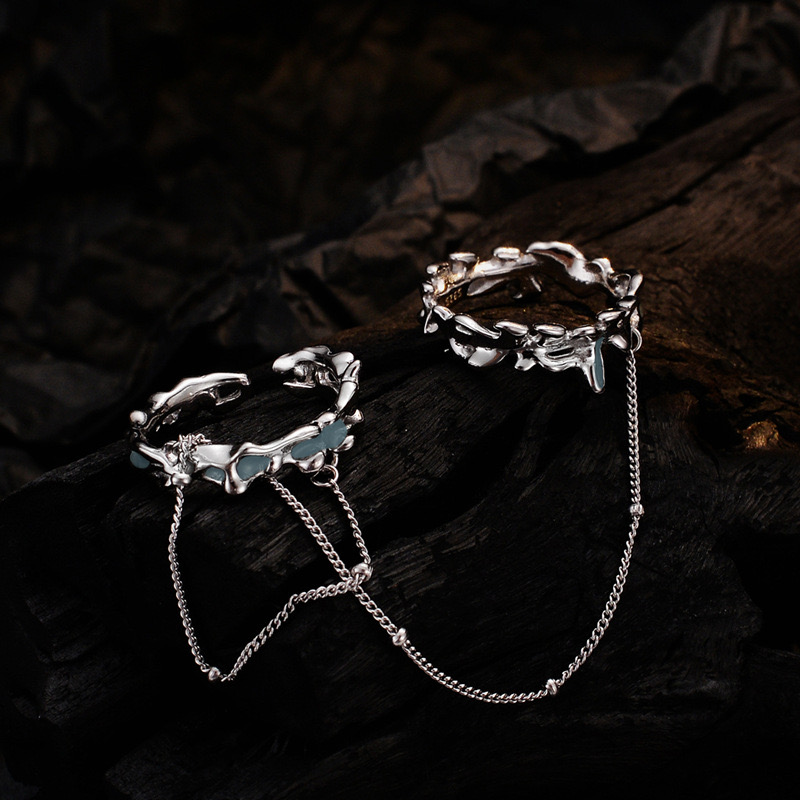 Ice Lake Series Chain Double Ring FL24110704