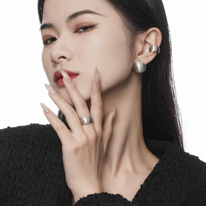 European style small ball brushed earrings KF24110401