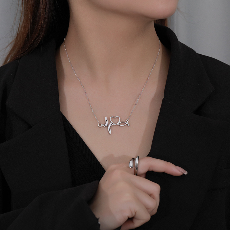 Light luxury ECG necklace NN24112910