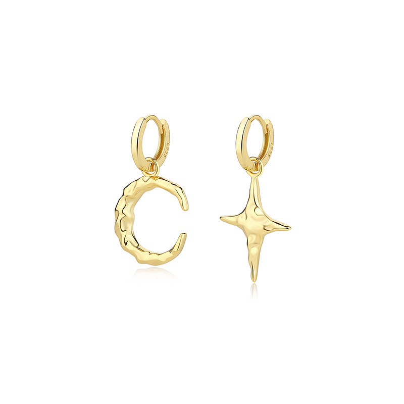 Light luxury shining star and moon earrings NN24112905