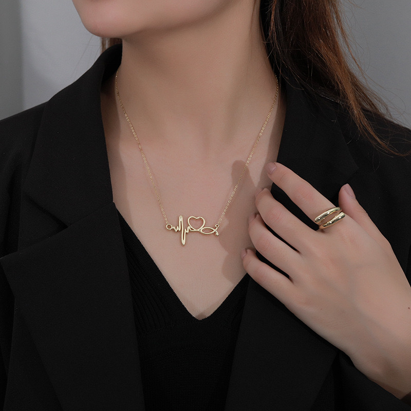 Light luxury ECG necklace NN24112910