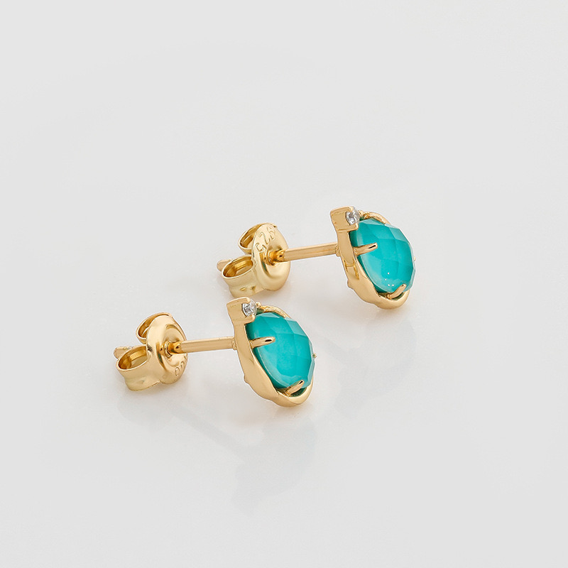 European style turquoise earrings