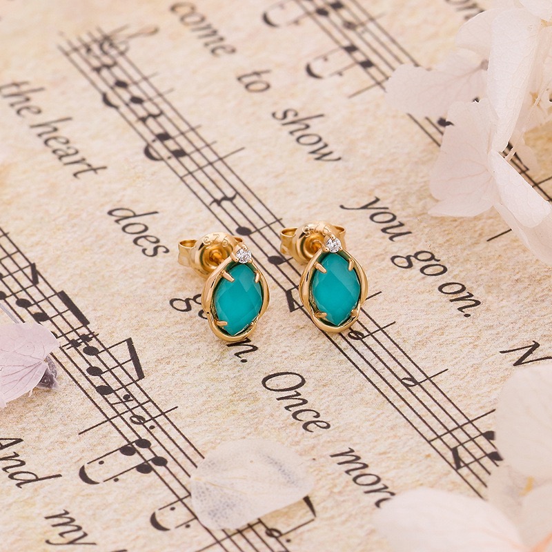 European style turquoise earrings