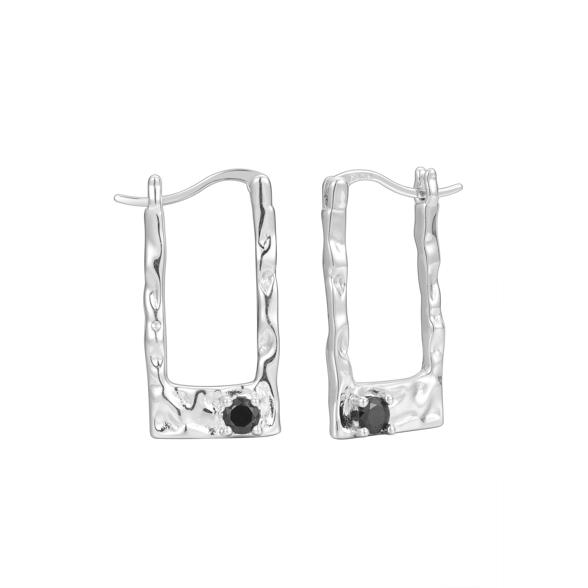 Light luxury shiny water ripple earrings NN24113021