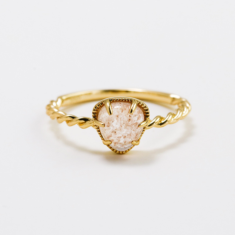 Light luxury love strawberry crystal ring NN24113013