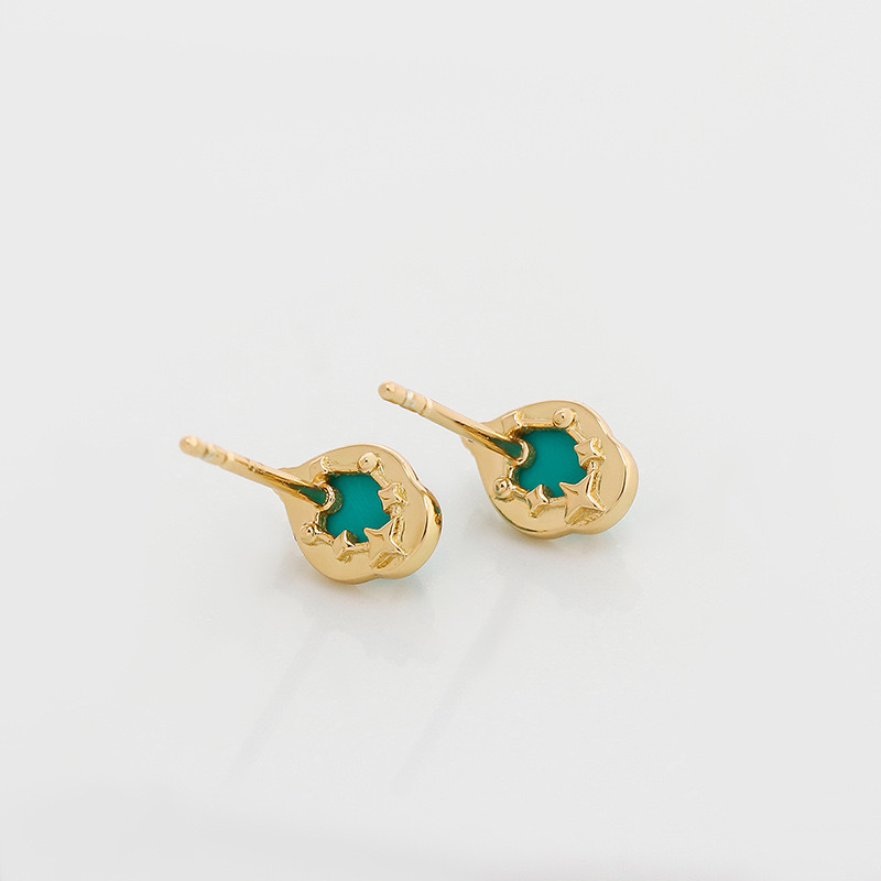 European style turquoise earrings