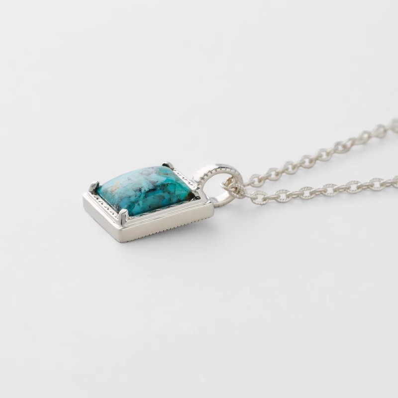 Light luxury natural turquoise necklace