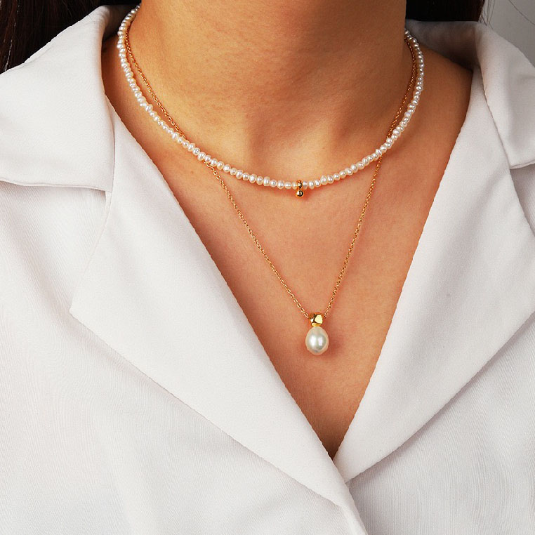Light luxury natural shaped pearl necklace NN24112926