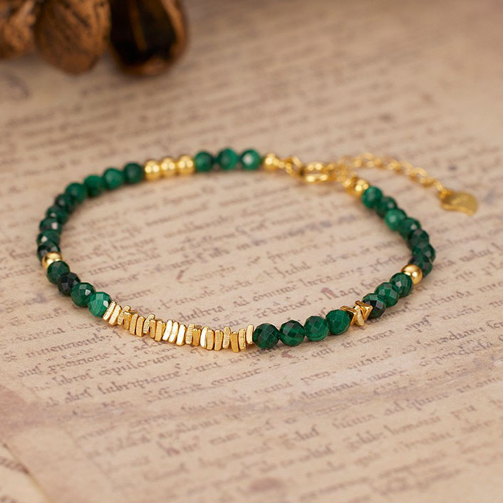 Ring of Life Natural Malachite Bracelet
