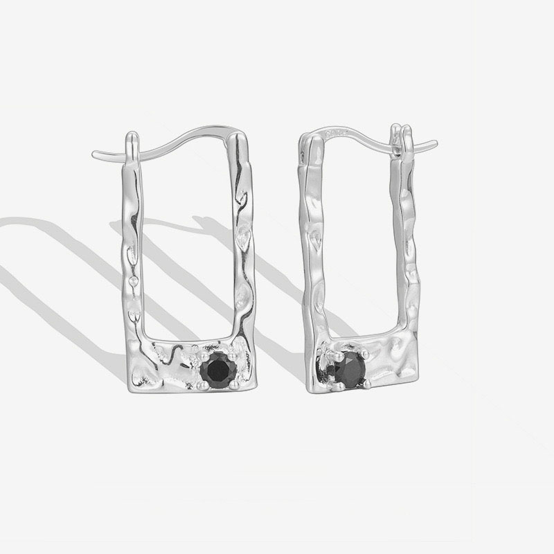 Light luxury shiny water ripple earrings NN24113021