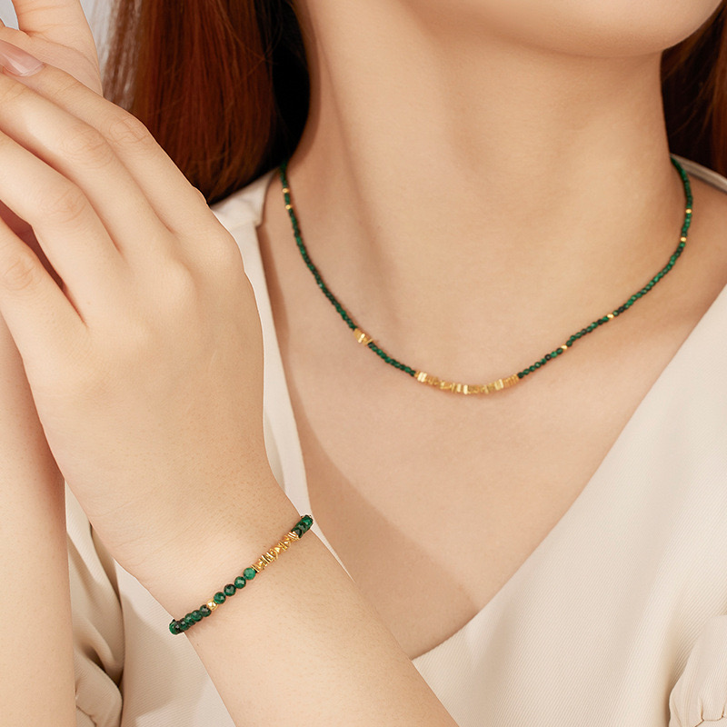 Ring of Life Natural Malachite Bracelet