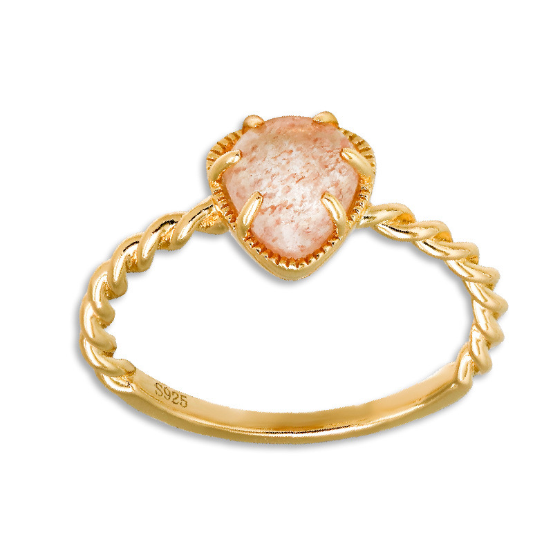 Light luxury love strawberry crystal ring NN24113013