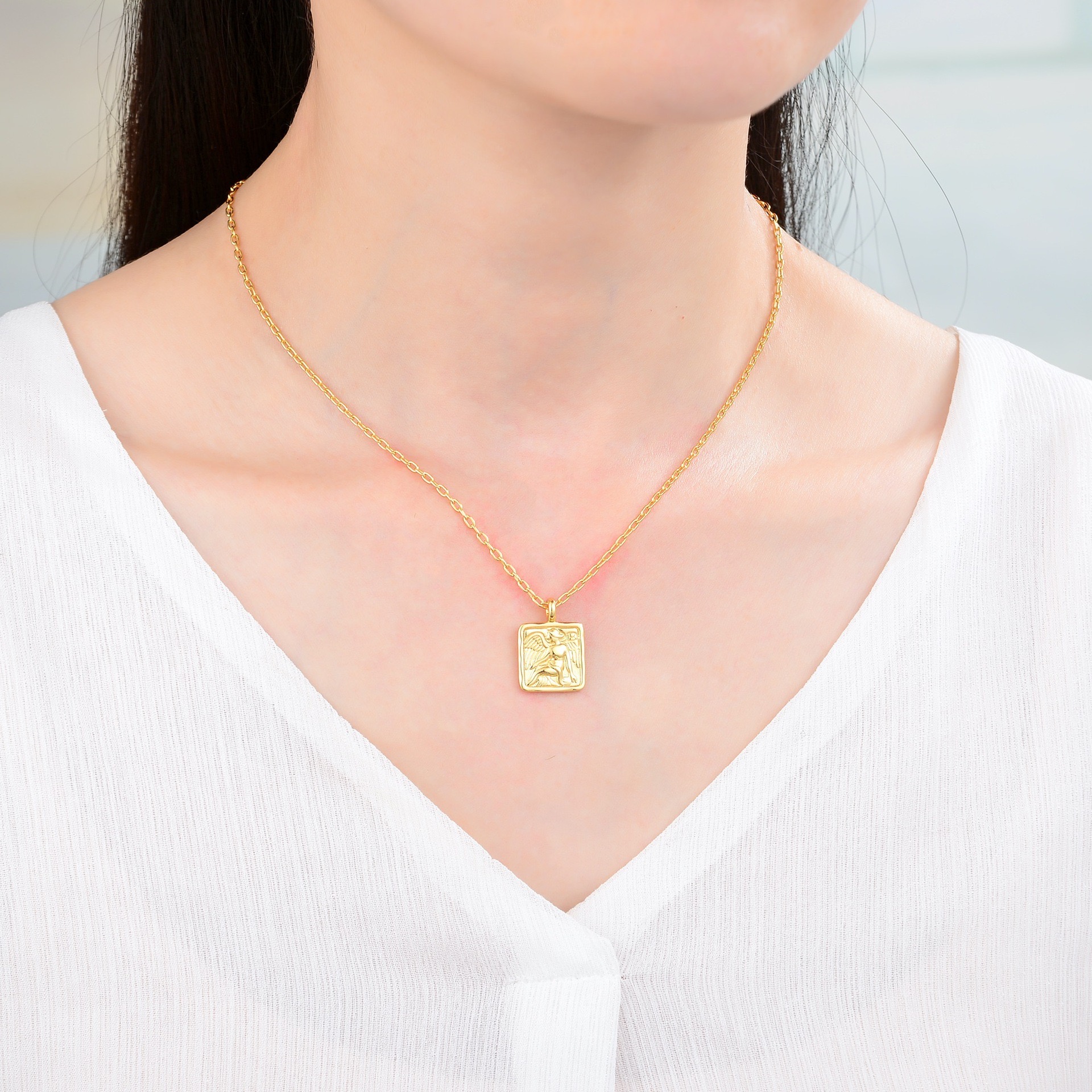 European style angel wings necklace NN24112936