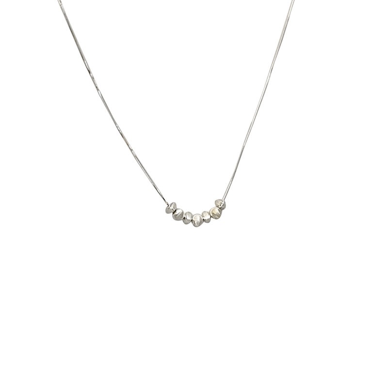 Light luxury irregular millet grain personality necklace NN24112913