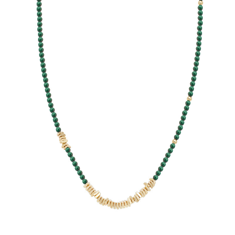 Light luxury natural malachite necklace