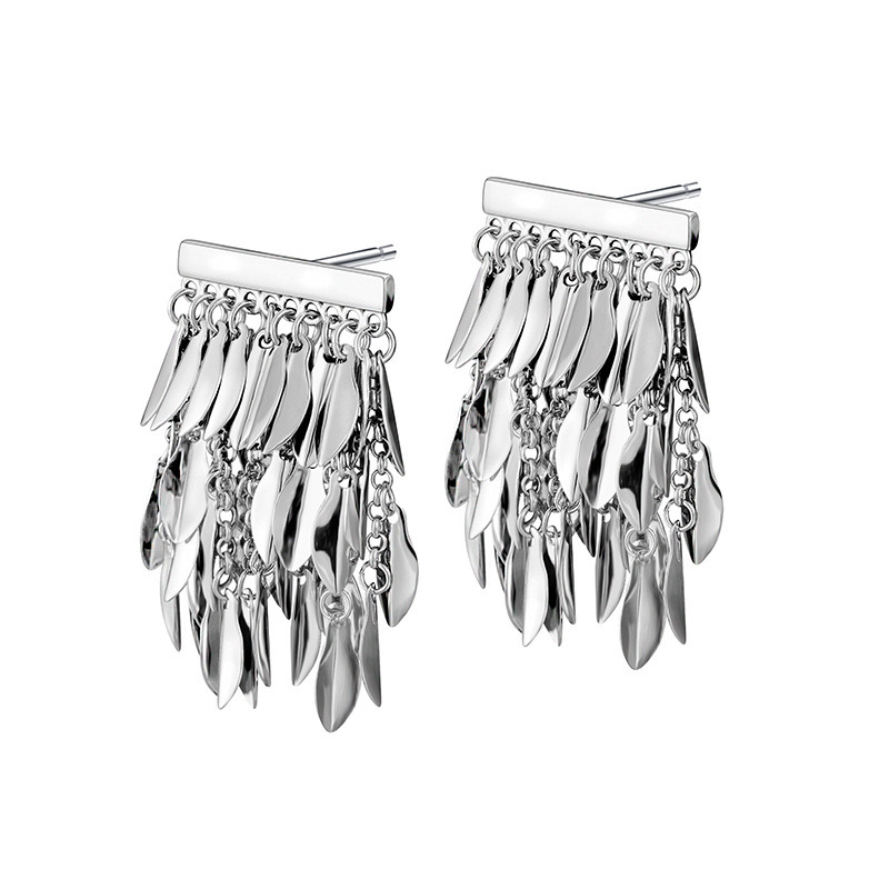 Light luxury feather tassel earrings NN24113027