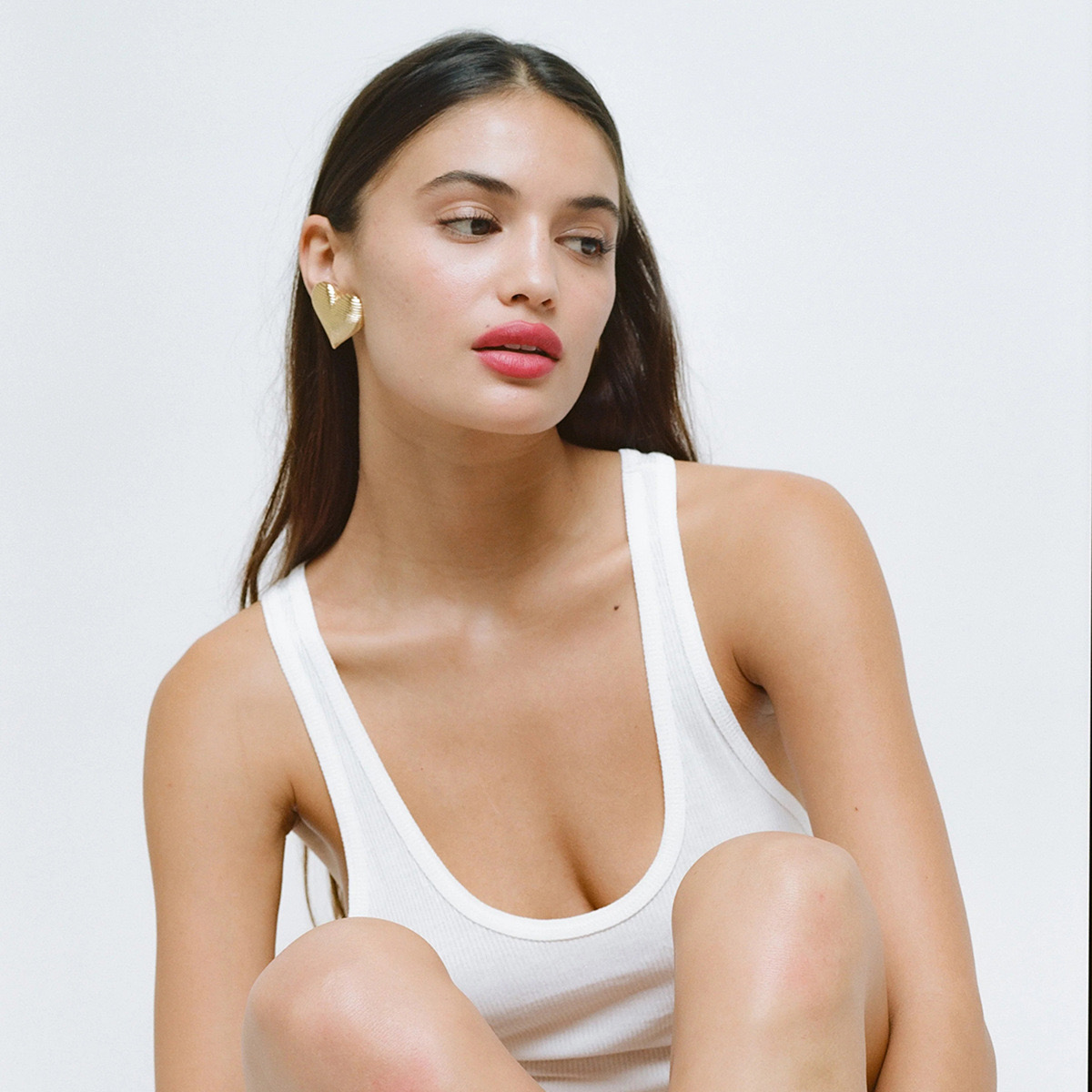 Sunshine Series Simple Heart-shaped earrings