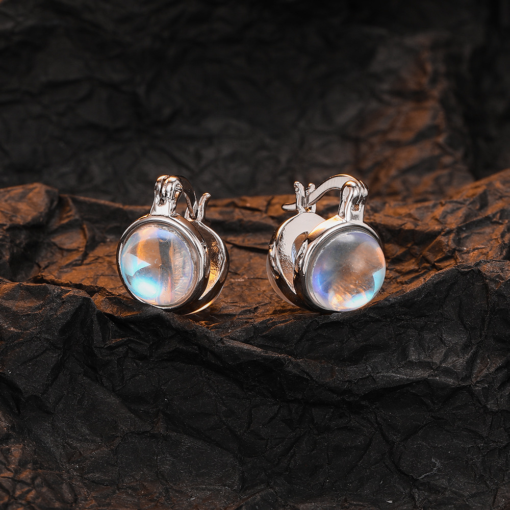 moonstone blue pupil earrings