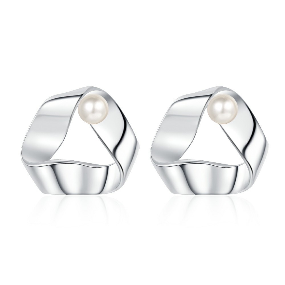 Sterling silver (platinum plated) morning dew earrings