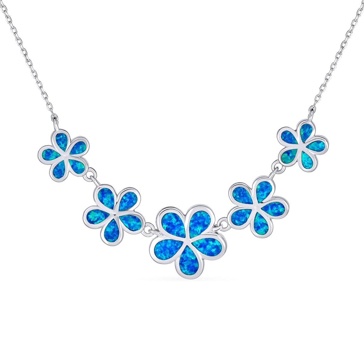 Opal Plum Blossom Necklace