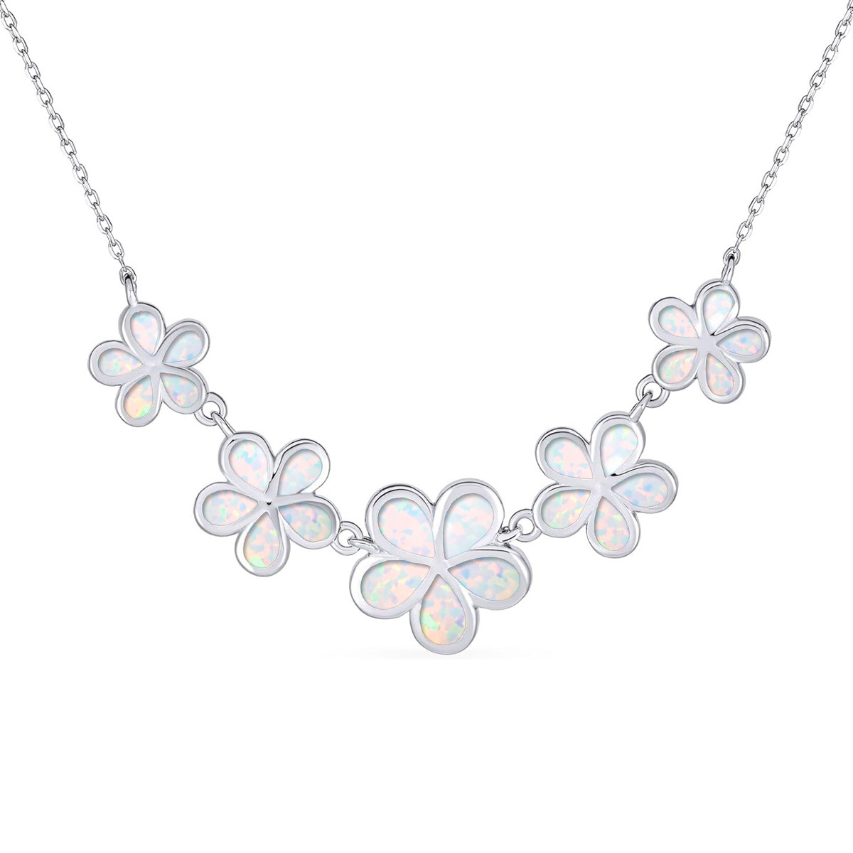 Opal Plum Blossom Necklace
