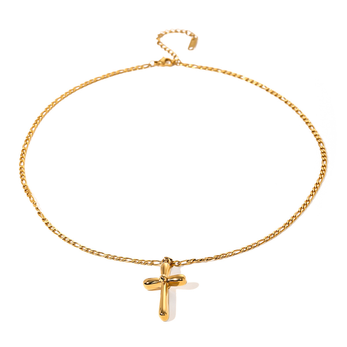 18K Simple Cross Necklace 02