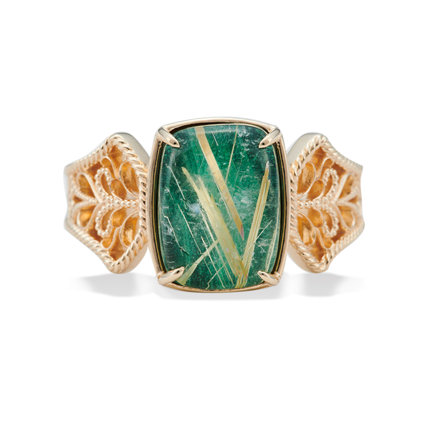 Vintage style malachite ring AL24112456