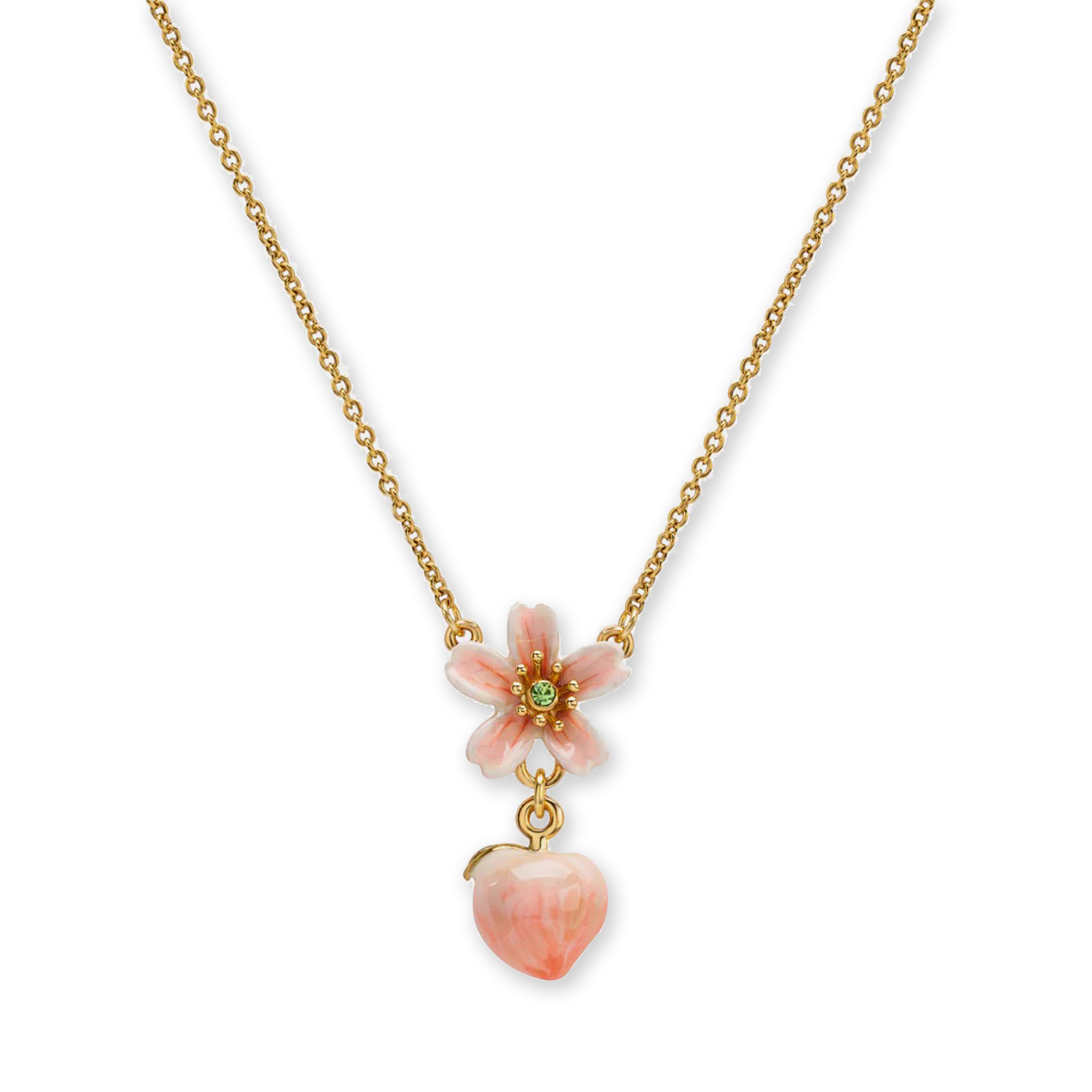 Pastoral style peach necklace
