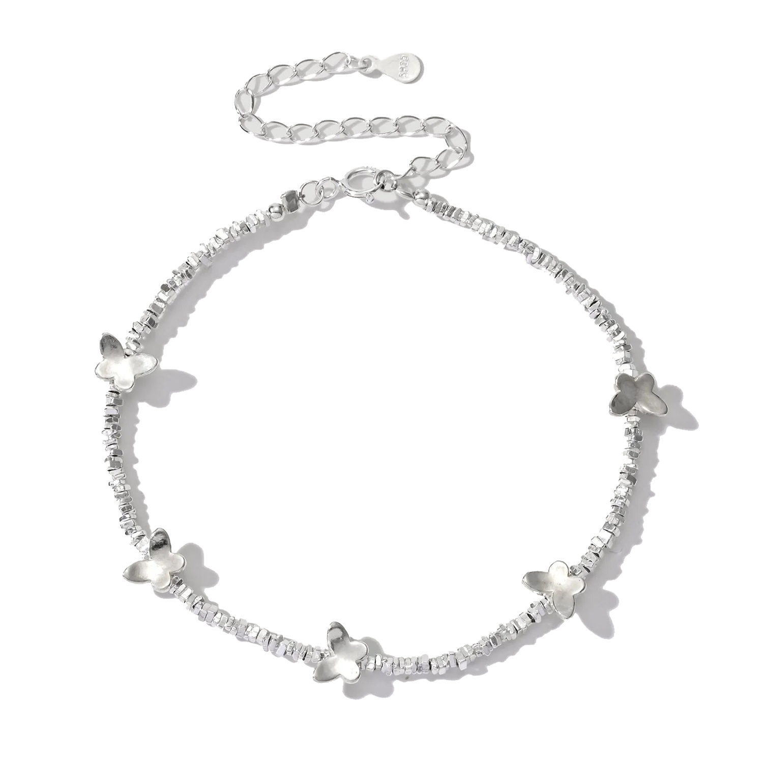 Light Luxury Silver Butterfly Bracelet