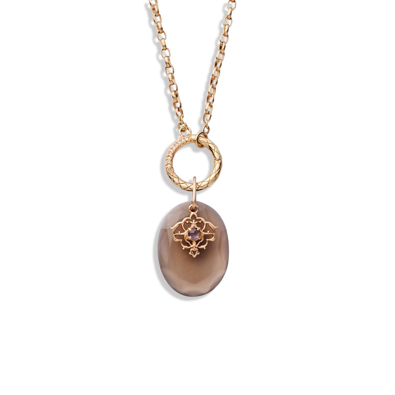 Palace Style Smoky Stone Pendant AL24112474