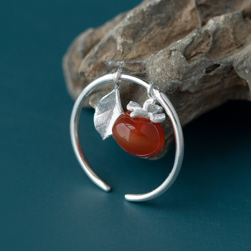 Lucky Red Agate Ring