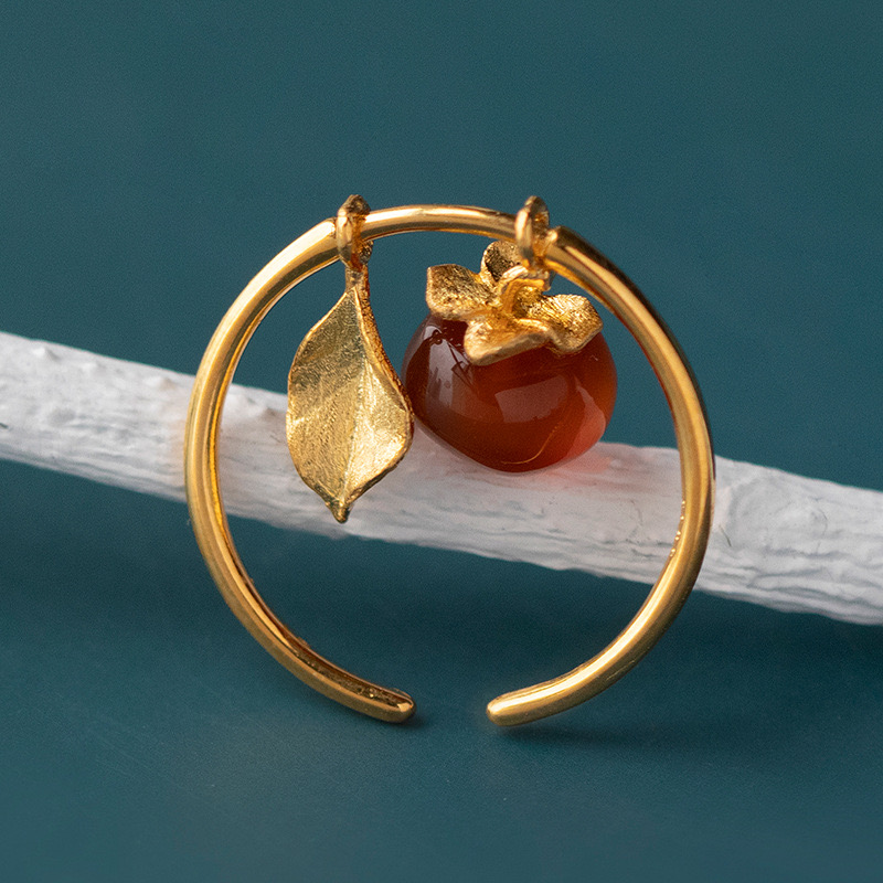 Lucky Red Agate Ring