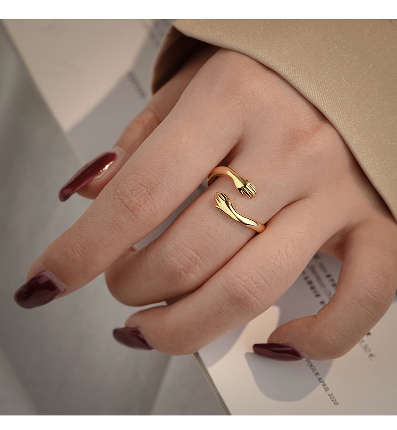 925 Sterling Silver Hug Ring