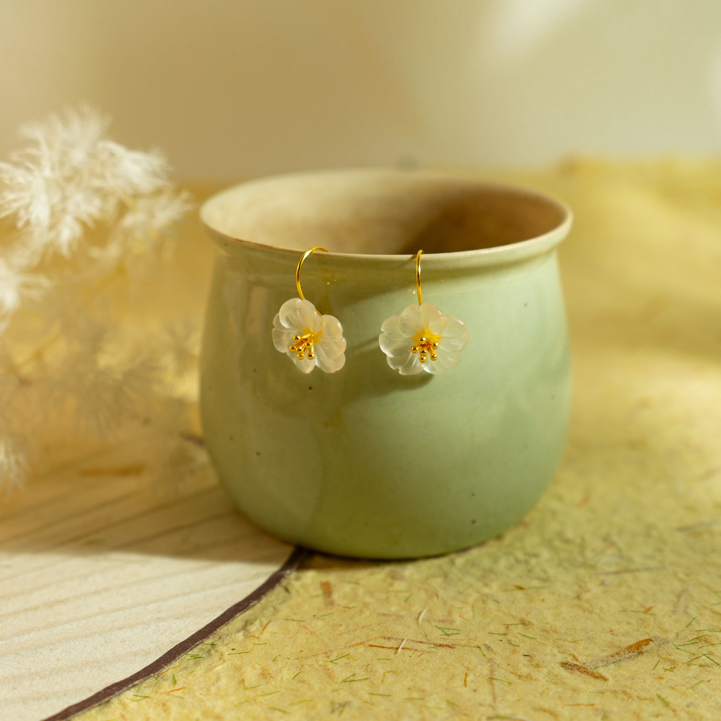 Stylish Lotus Leaf - shaped Earrings