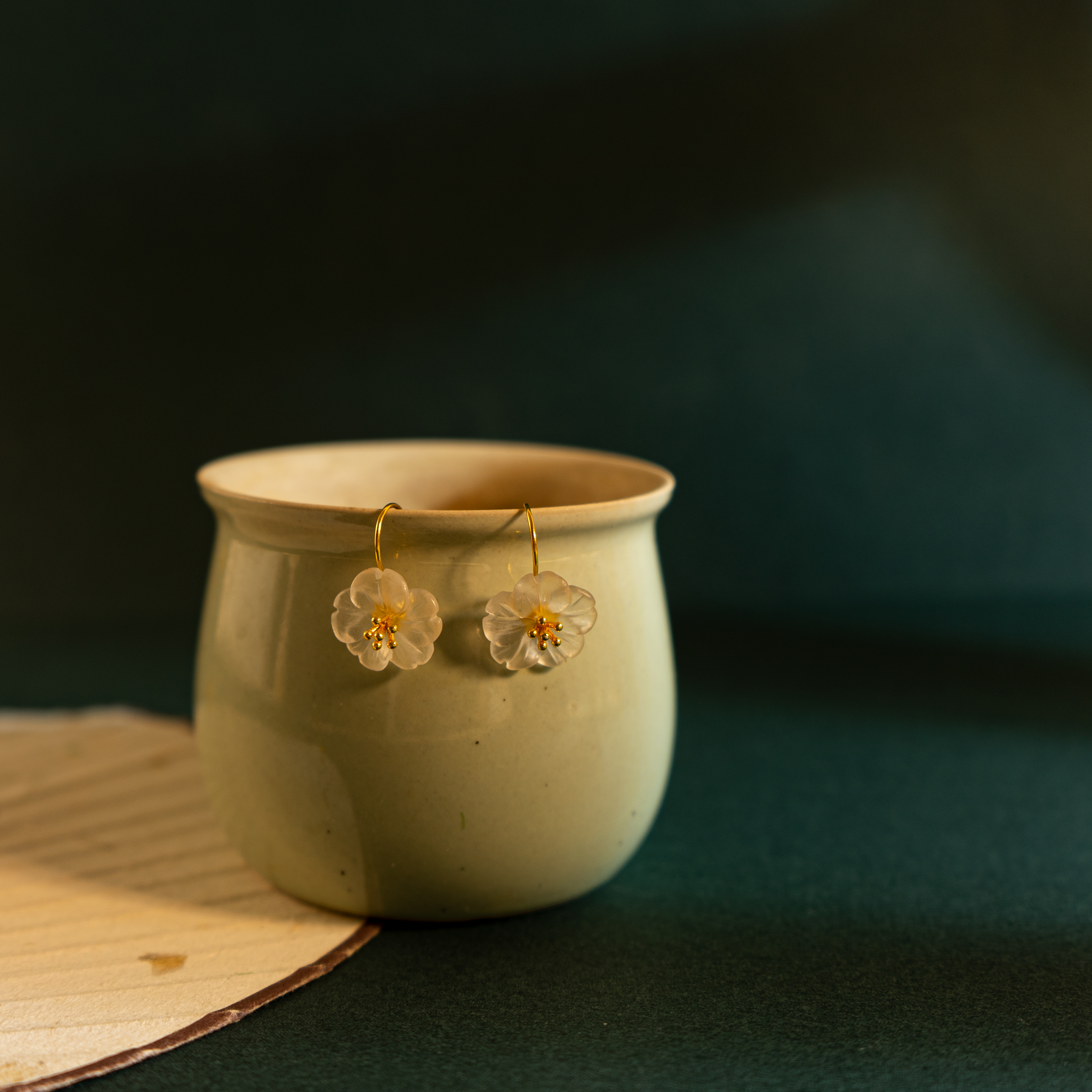 Stylish Lotus Leaf - shaped Earrings