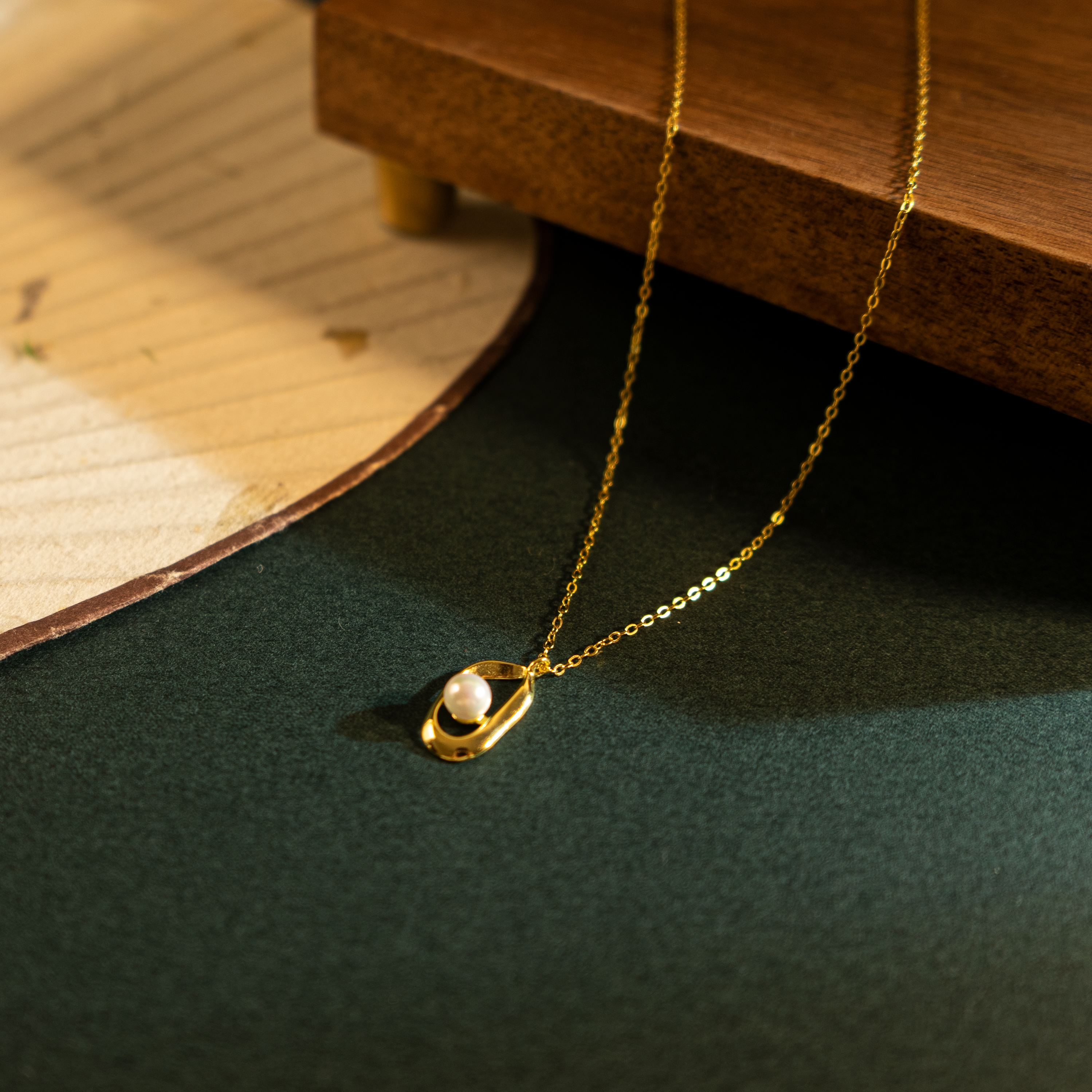 StylishGold-Plated Pearl Necklace