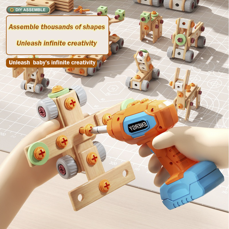 Children's Puzzle Disassembly and Assembly Maintenance Toolbox (Screwing Toy)