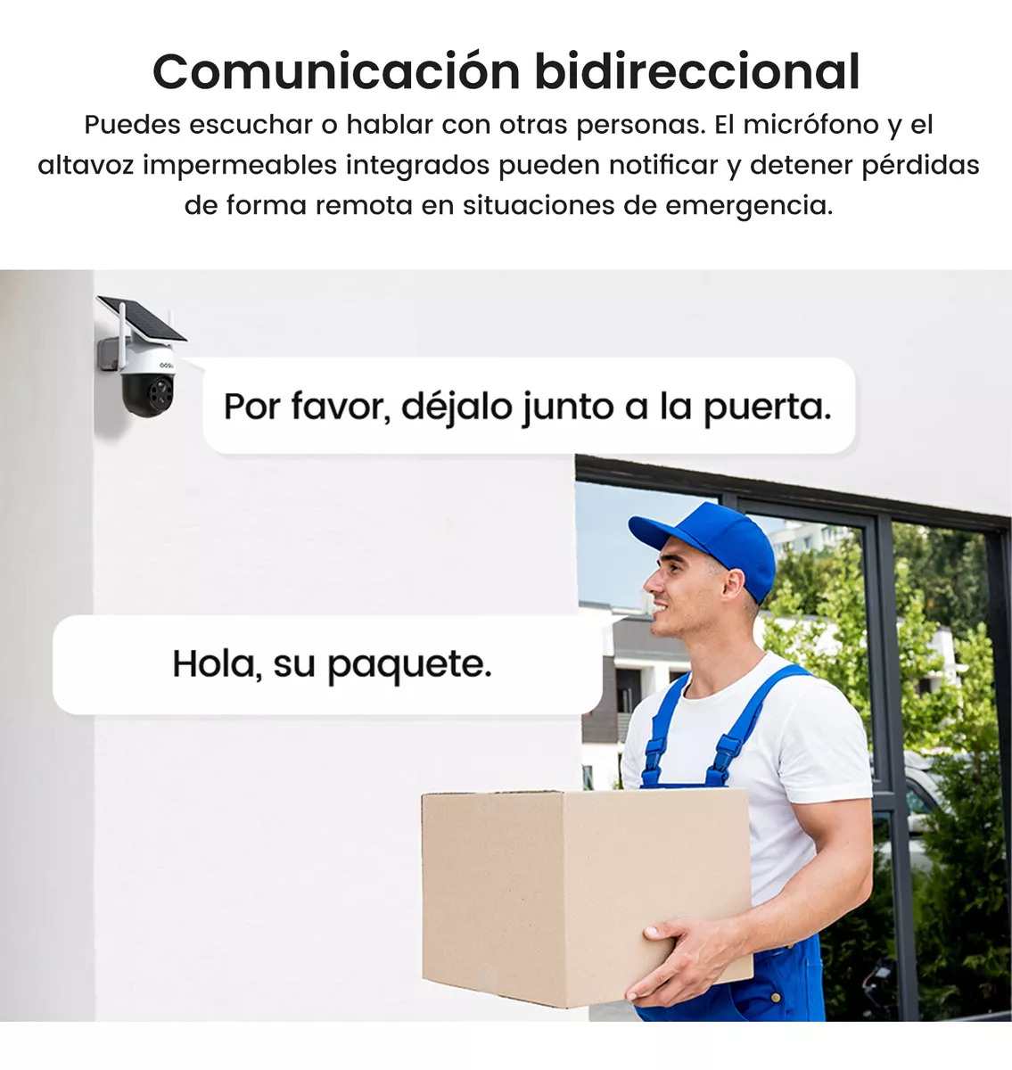 Cámara De Seguridad Solar Wifi Exterior 3mp Hd Audio 360 Ptz