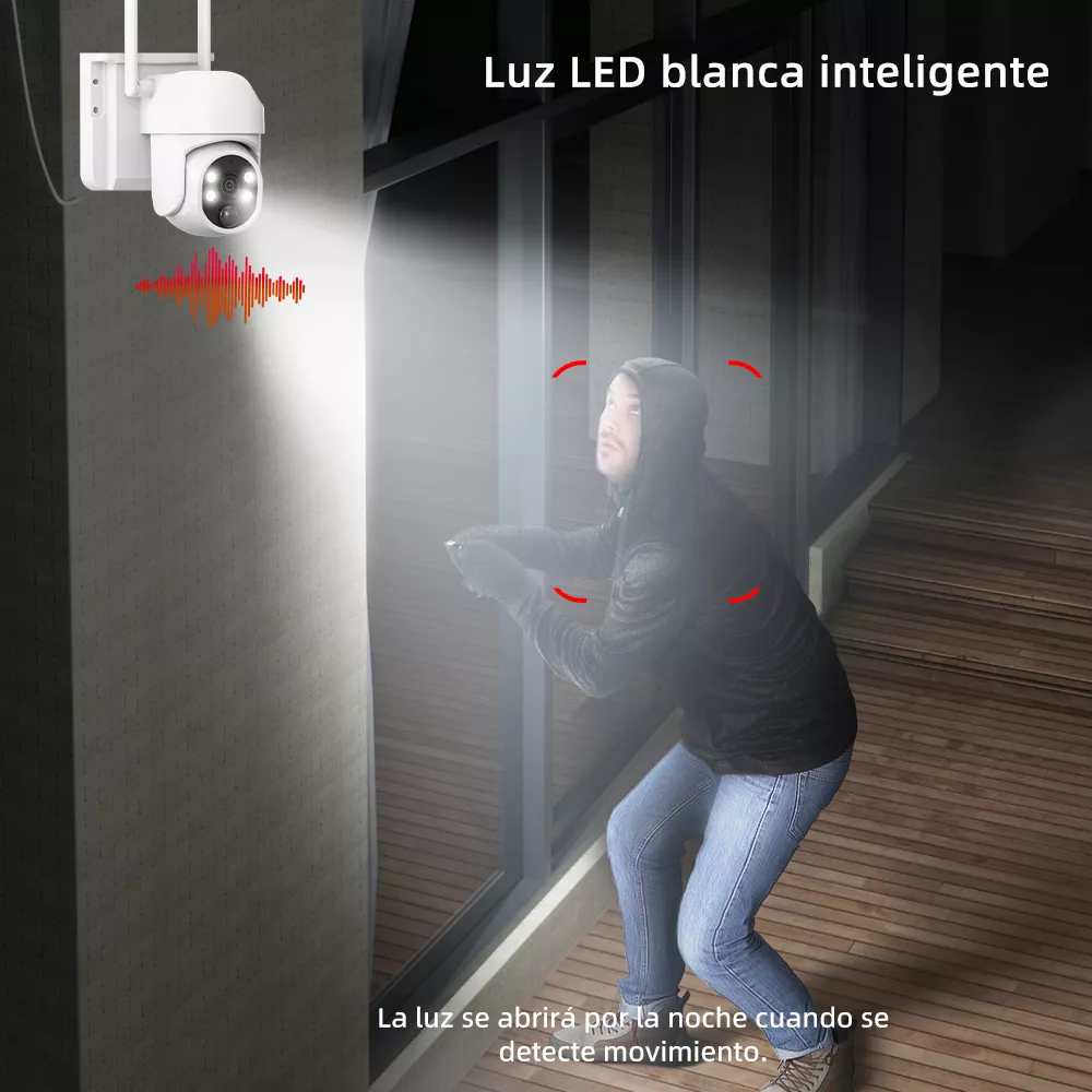 Solar Cámara De Seguridad Dawang Tyn1 2.5k Fhd 4mp Wifi Ptz Con Baterías