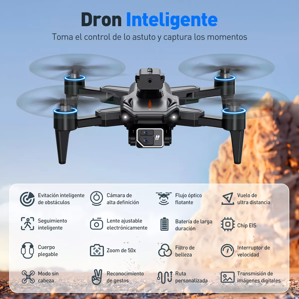 Dron Con Cámara 8k Mini Drones Profesional 3 Batería Wifi 5g