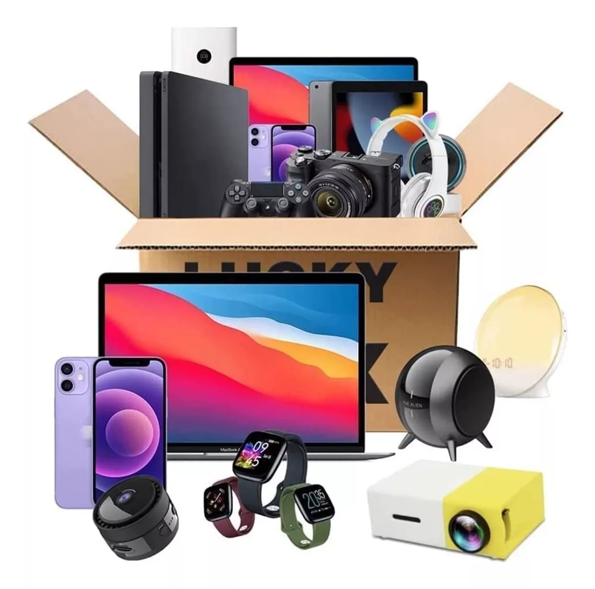 Caja Sorpresa Misteriosa Plata, Hasta 7 Productos Za2w