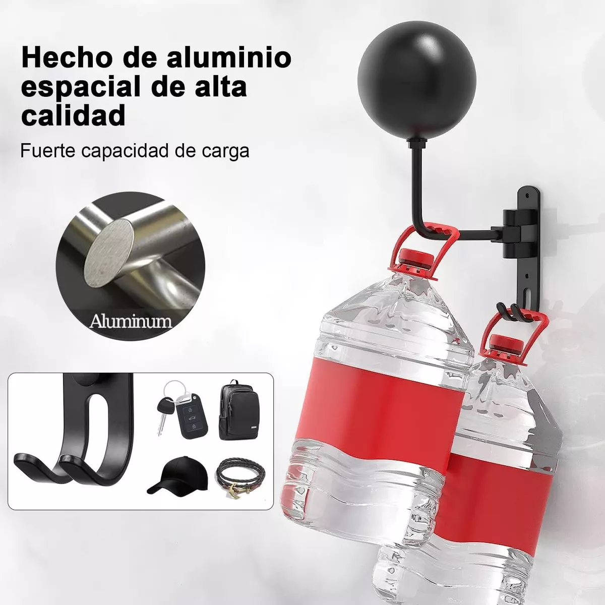 Soporte Casco Motocicleta Y Bicicleta, Rotación 180 Grados